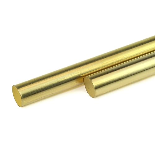 Miniatura 41 de Varilla redonda de latón de 3/8 pulgadas, 1 barra redonda de latón, 3/8 pulgadas de diámetro y 14 pulgadas de largo
