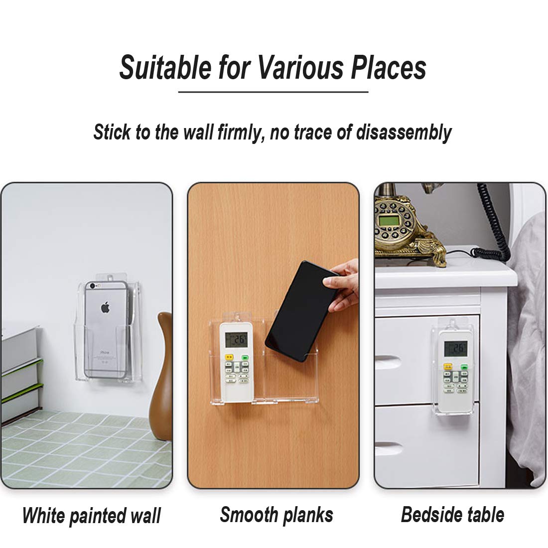 Wandhalterung Für Smartphone & Fernbedienung - Transparent Mit Ladeloch