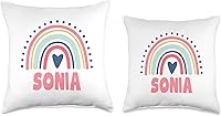 Vista 3 de Idea Regalo Personalizzata con Nome Gifts Idea Sonia Name Custom Woman Myth Legend - Almohada para fiesta de cumpleaños, 16 x 16 pulgadas, multicolor
