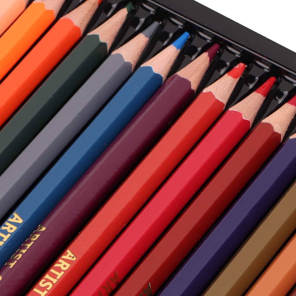 Cosiki 120 Matite Colorate Diverse per Artisti, Accessori per Disegno e Schizzi di Alta qualità, Ideali per Studenti e Bambini, Realizzate in Legno Naturale, Lunghezza 17,5 Cm