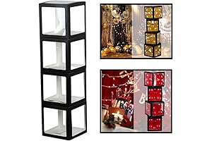 Aimto Clear Boxes for Party Decorations in Black - 4-Pack
