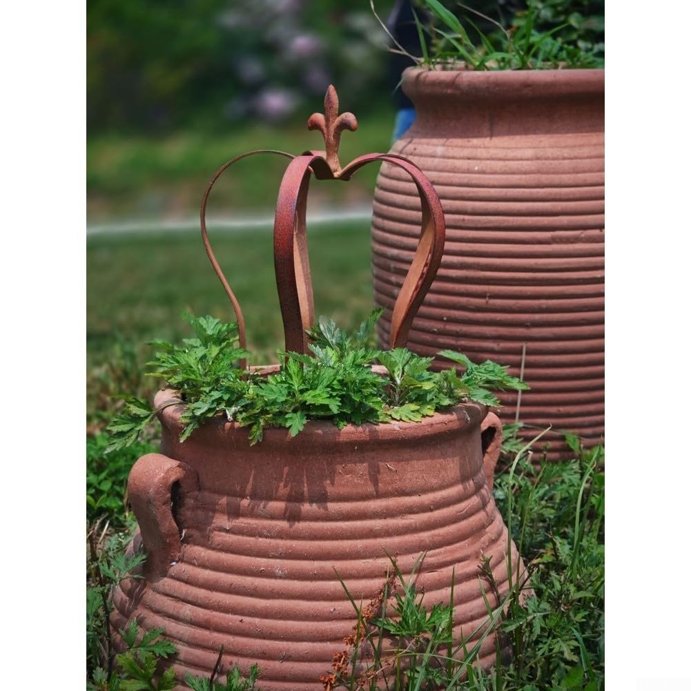 Portavasi in Ferro per antico 22cm per Giardino Decorativo Portavasi