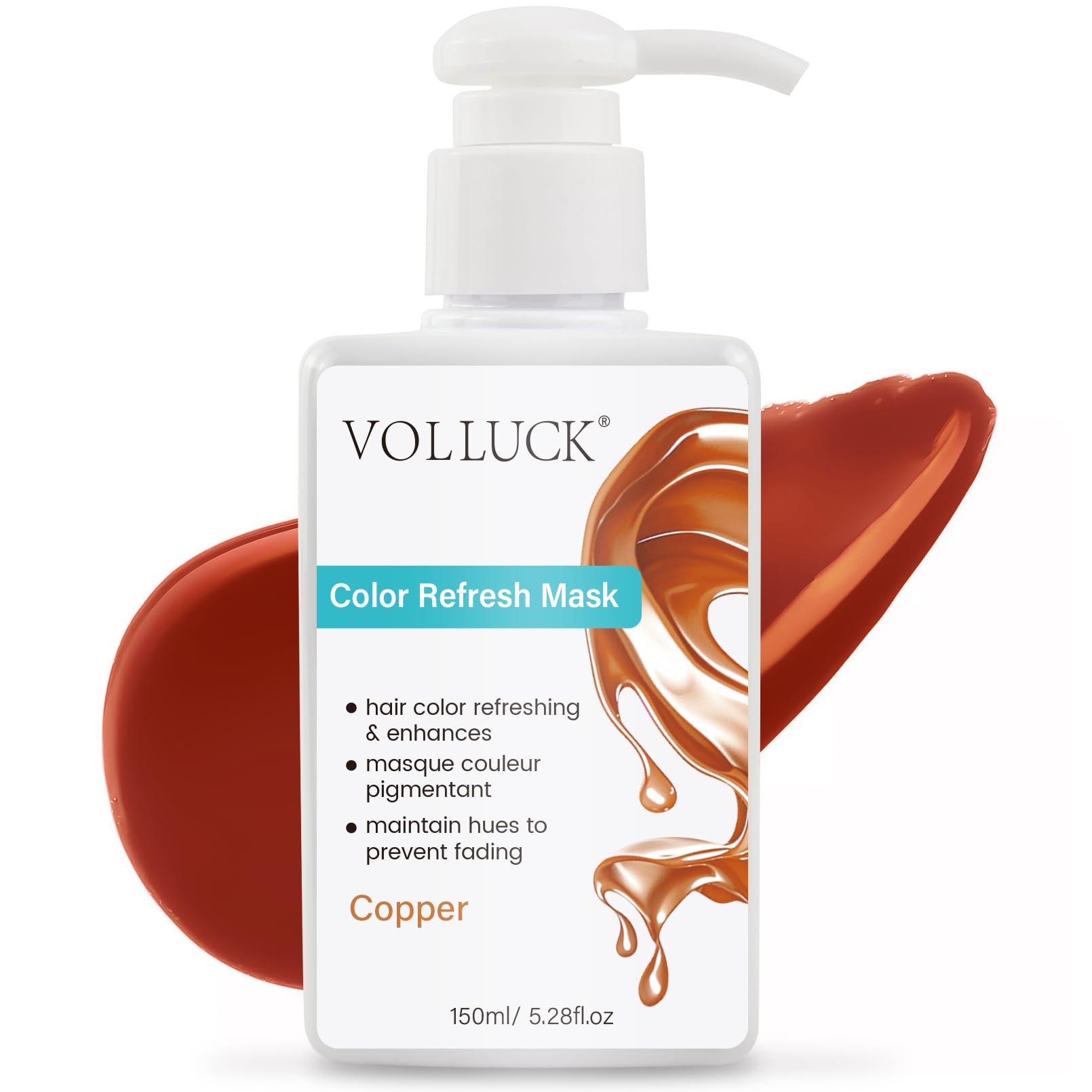 VOLLUCK Color Depositing Conditioner, 3-in-1 Cruelty-free Color Depositing Hair Mask for Enhances Shine & Softness, Non-foaming for All Hair Types (
