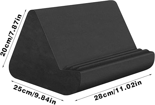 Miniatura 5 de Almohada suave para tablet con bolsillo, ángulo de visión ajustable de 3, soporte perezoso para sofá de cama, compatible con iPads, tabletas,