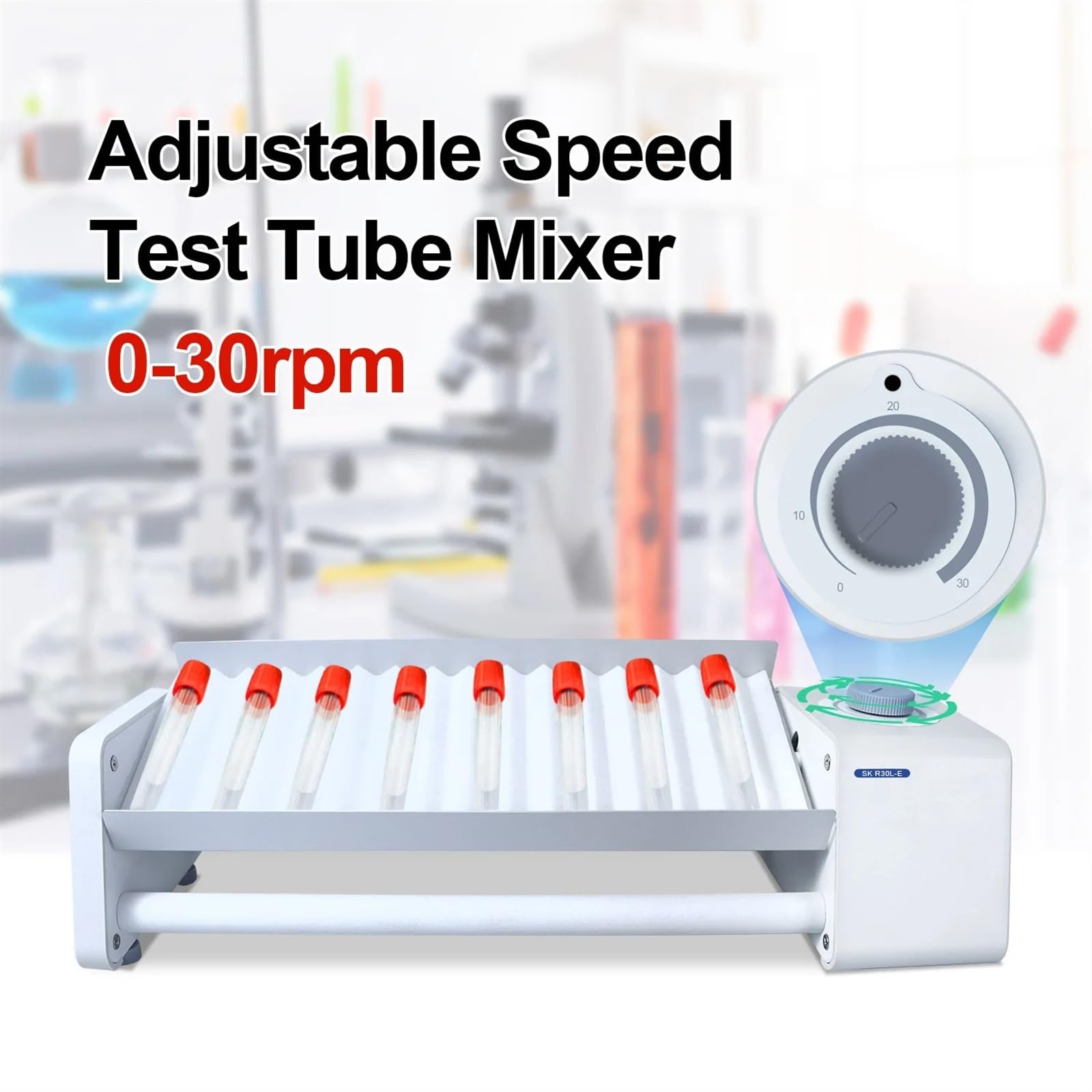Mezclador multitubo de laboratorio 30 rpm tubo de análisis de sangre Rocker tubo compacto mezclador de vaso continuo SK-R30S-E/SK-R30L-E Simple y fácil de usar (SK-R30S-E)
