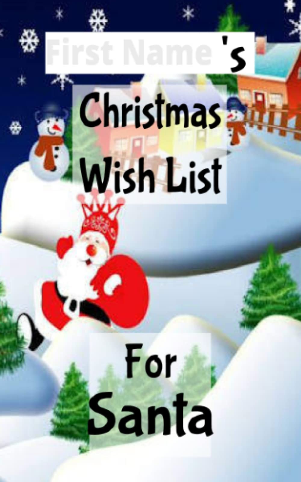 Christmas wish list - Kids Christmas list - Holiday toy list- wish list notebook - Santa wish list
