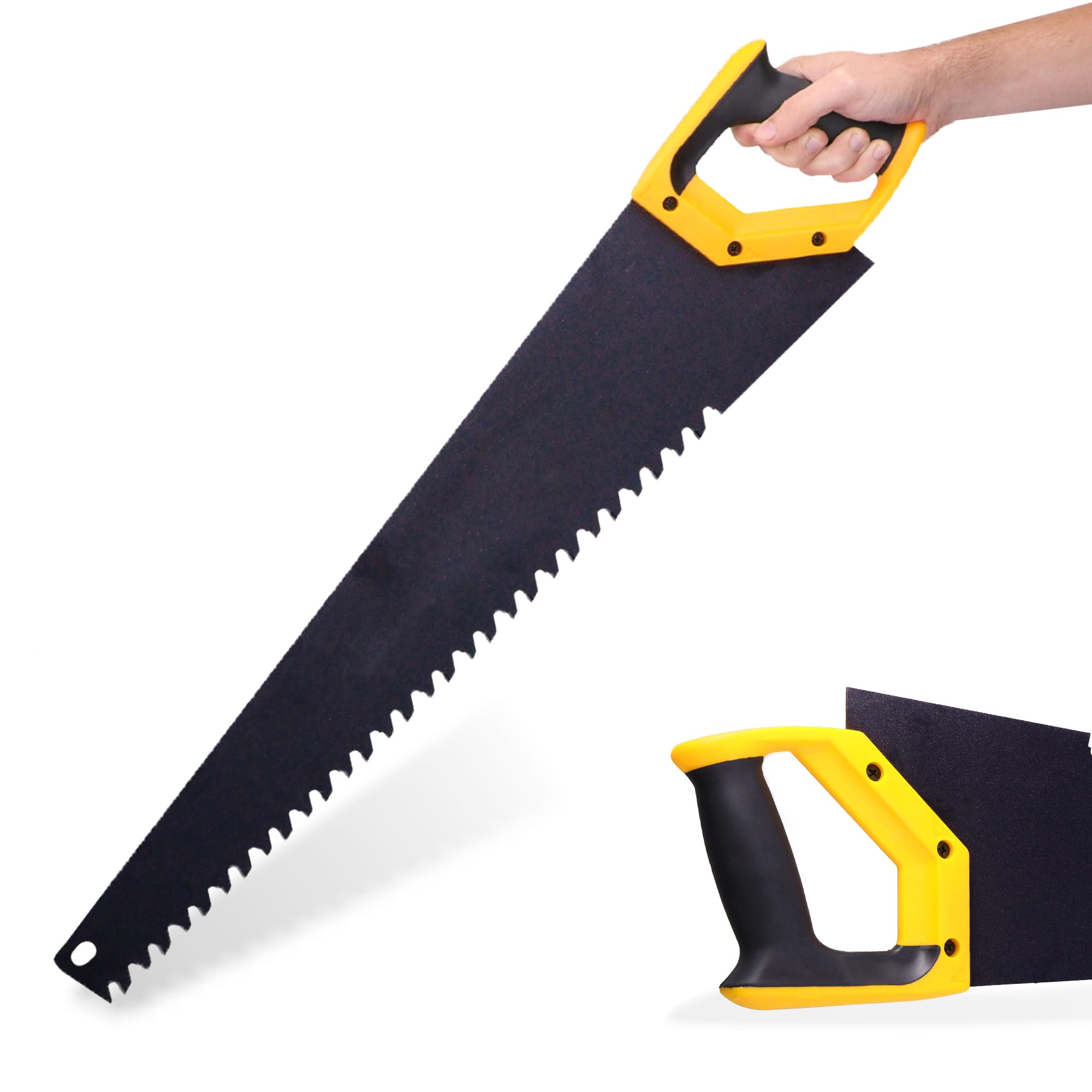Sierra Manual Para Gasbetón700 mm Hormigón Celular Ligero Construcción Madera Acabado Con Puntas De Widia Mango Antideslizante
