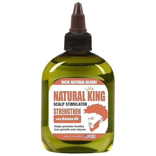 Natural King Strengthen con aceite de batana estimulador de cuero cabelludo de 7.1 onzas, tratamiento para el crecimiento y grosor del cabello,
