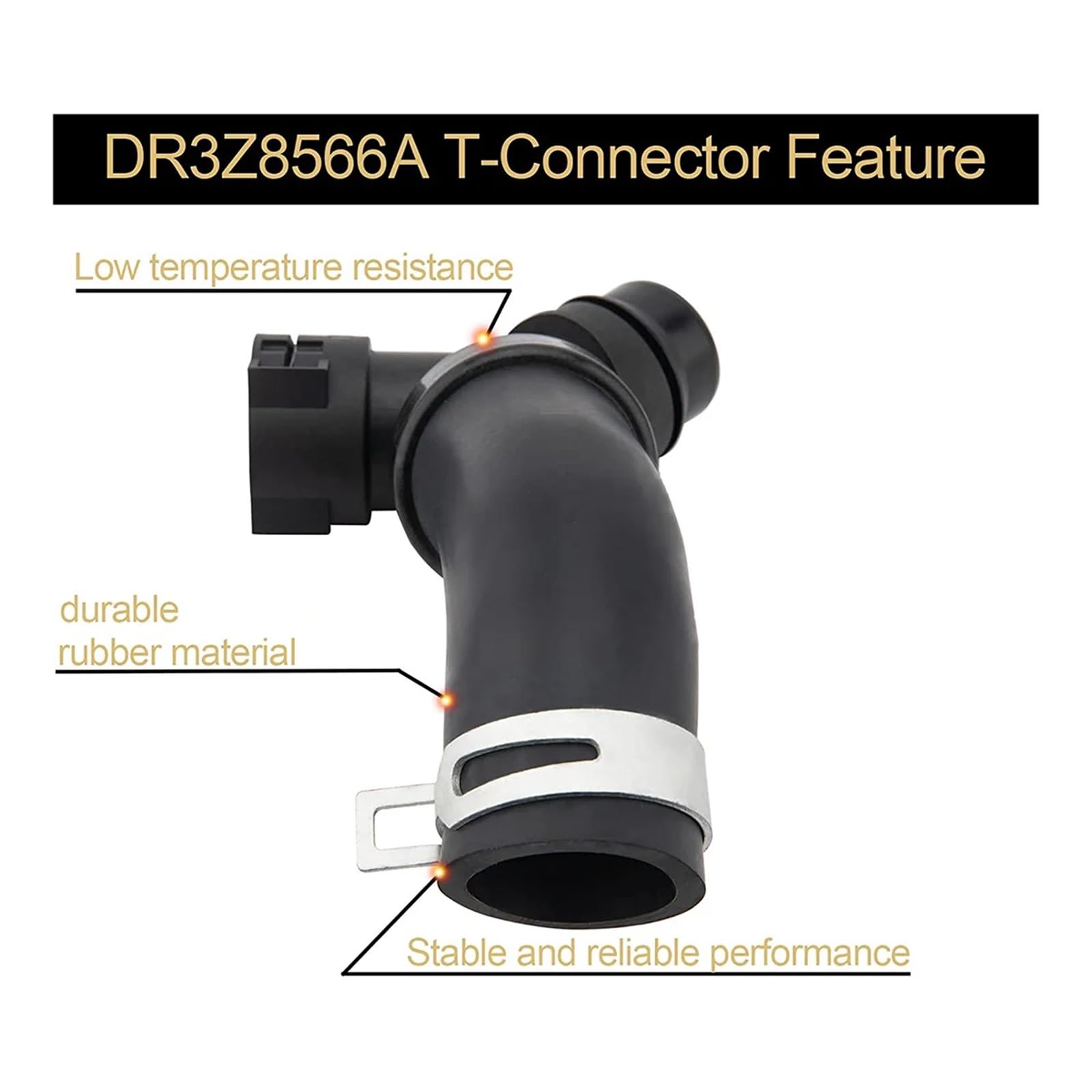 Radiator przewodzącym DR3Z-8566-A Złącze węża chłodnicy Części samochodowe do Ford Mustang DR3Z8566B DR3Z8566A
