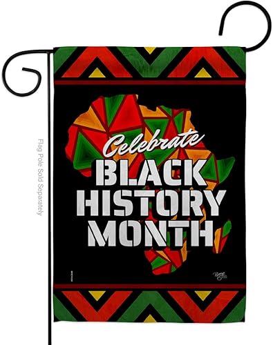 Breeze Decor Bandera de jardín Let Celebrate BHM Black History Lives Matter BLMCelebrates African Americans Heritage Decoración de la casa, pancarta