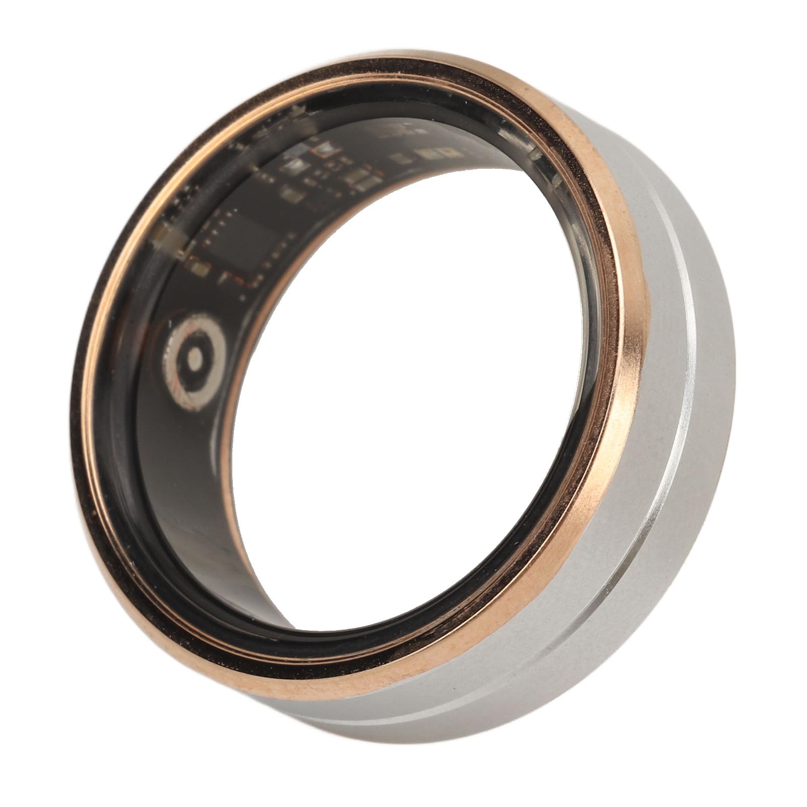 Tbest Anillo Inteligente con Aplicación, Smart Ring Fitness Tracker Cerámica Acero Inoxidable Monitoreo del Sueño Control de Cámara IP68 Anillo de Salud Inteligente a Prueba de Agua