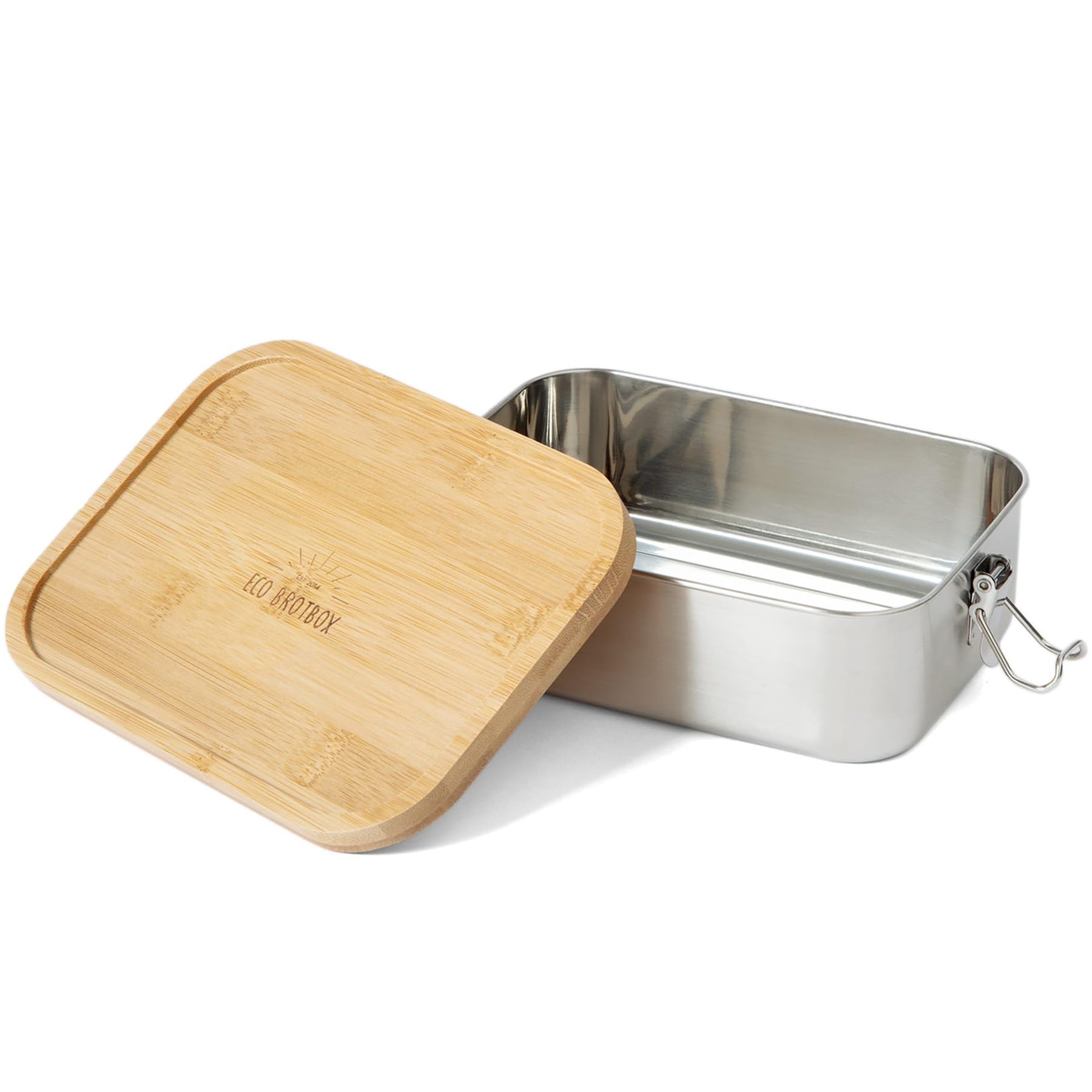 Bento Classic - Boîte à déjeuner rectangulaire avec compartiments, 1100 ml, en acier inoxydable, sans BPA et anti-fuite - Partie inférieure lavable au lave-vaisselle