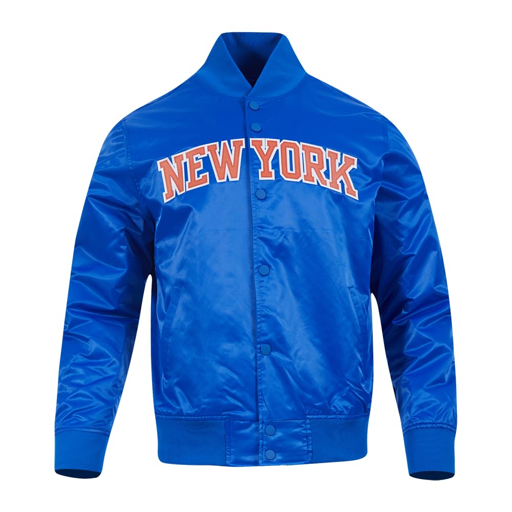 Pro Standard Mens NBA New York Knicks Classic Satin Jacket Royal Blue L — image 1