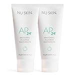 Nu Skin AP 24 Whitening Fluoride Toothpaste | AP 24 Blend | Vanilla Mint Flavor | Brightens Teeth | Removes Surface Stains | Prevents Dental Cavities & Plaque | Enamel-Safe | 4 oz | 2 Pack