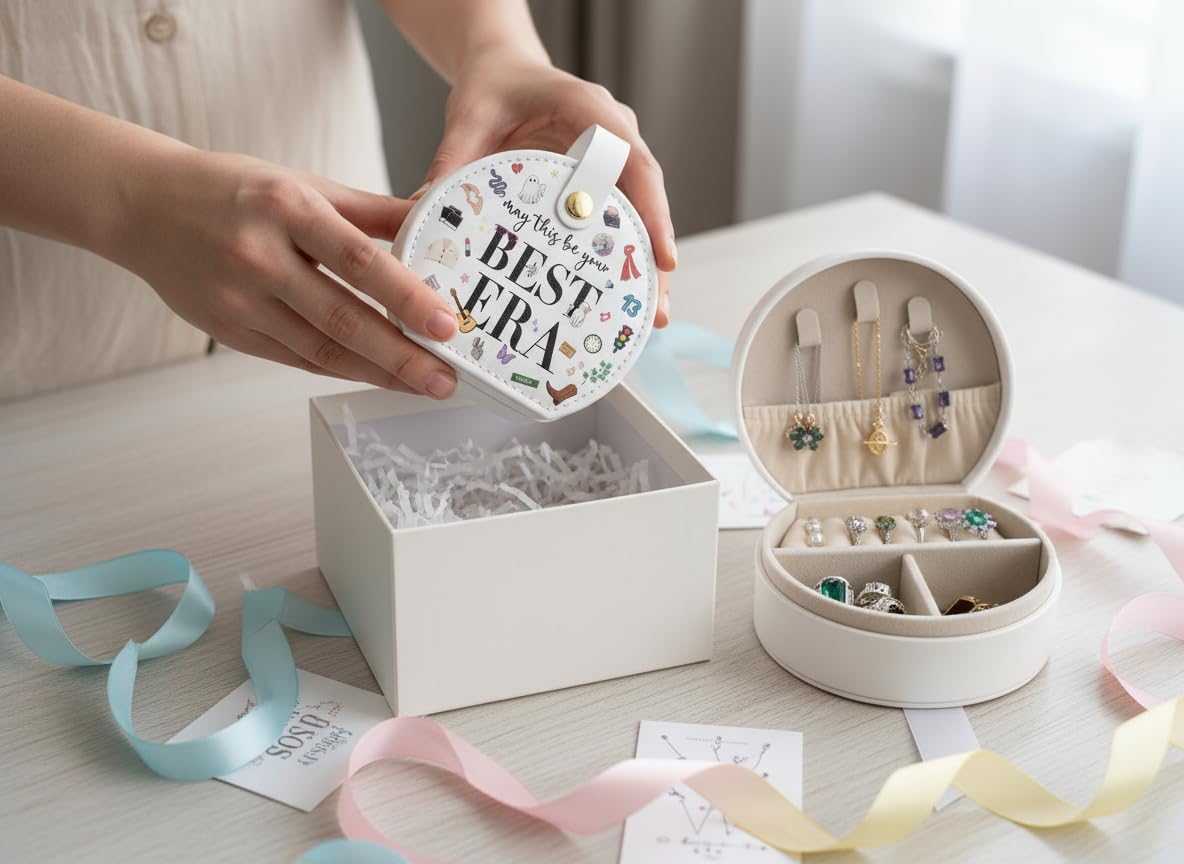 Best Eras Inspired Jewelry Boxes, Singer Inspired Travel Jewelry Box, Friendship Bracelet Box Holder, Birthday Gift for Girls Women, Gifts Idea for Christmas, Buckle Jewelry Box, Jewelry Case - Image 7