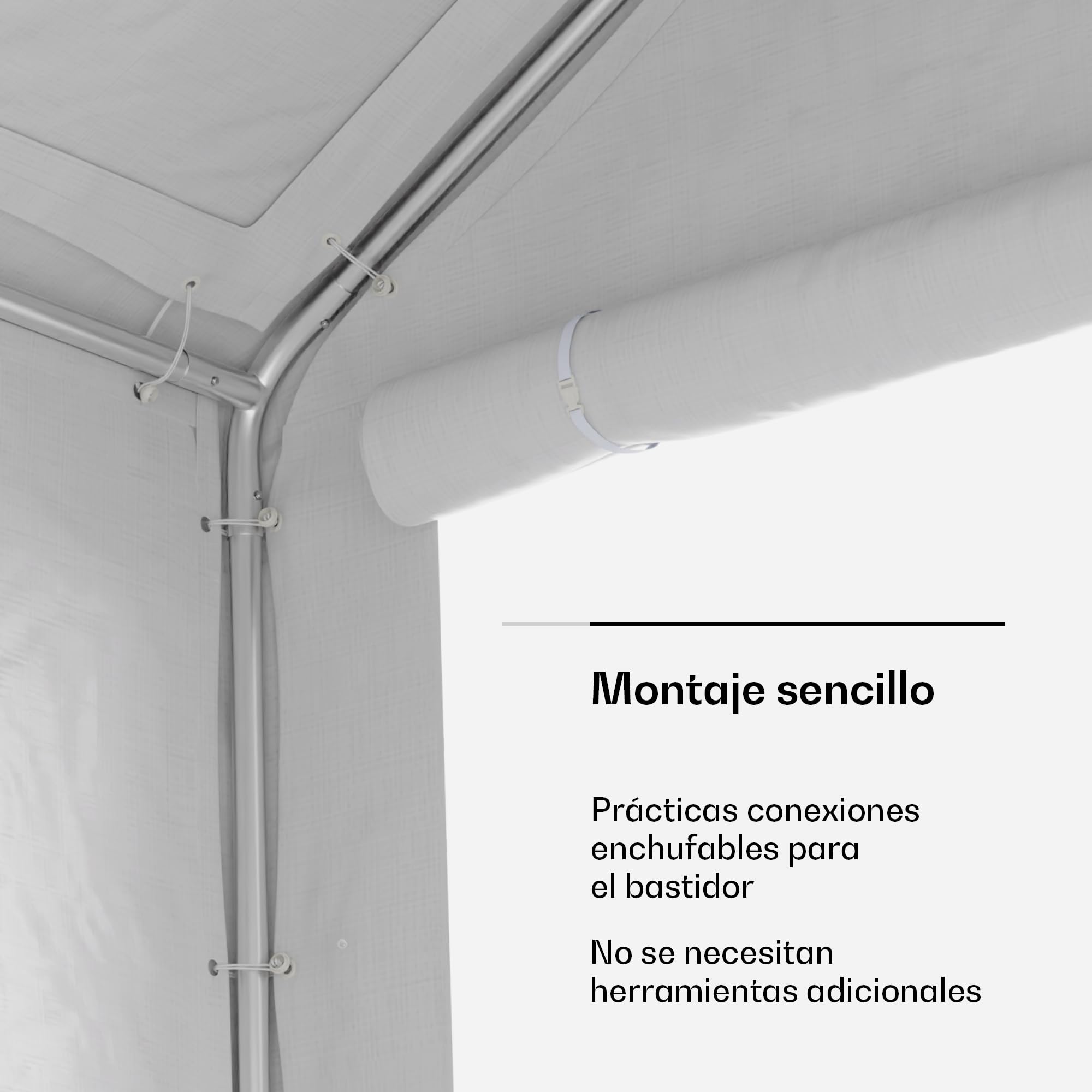 Blumfeldt Carpa - 4x3m, Carpas para Exteriores, Techo y Paredes de PE, Estructura de Acero, Fácil Montaje, Resistente al Viento y a la Intemperie, Ideal para Fiestas y Jardín