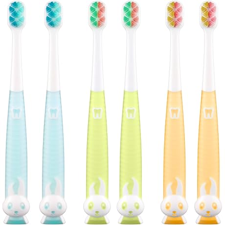 Fregum 7001 Extra Soft Toddler Toothbrush, Kids Toothbrush for Ages 2-4