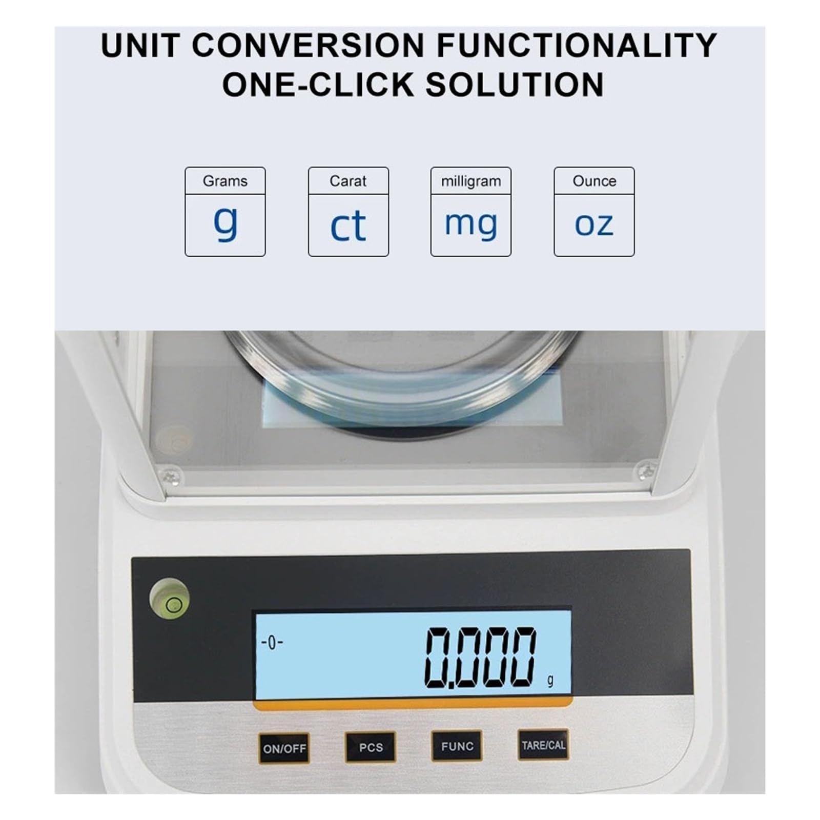Digitale Waage Laboranalytische Waage Gewichtswaage 0,001 g for Labor, Schmuckwiegen Schnelle Reaktion(TF3003 300g 0.001g)
