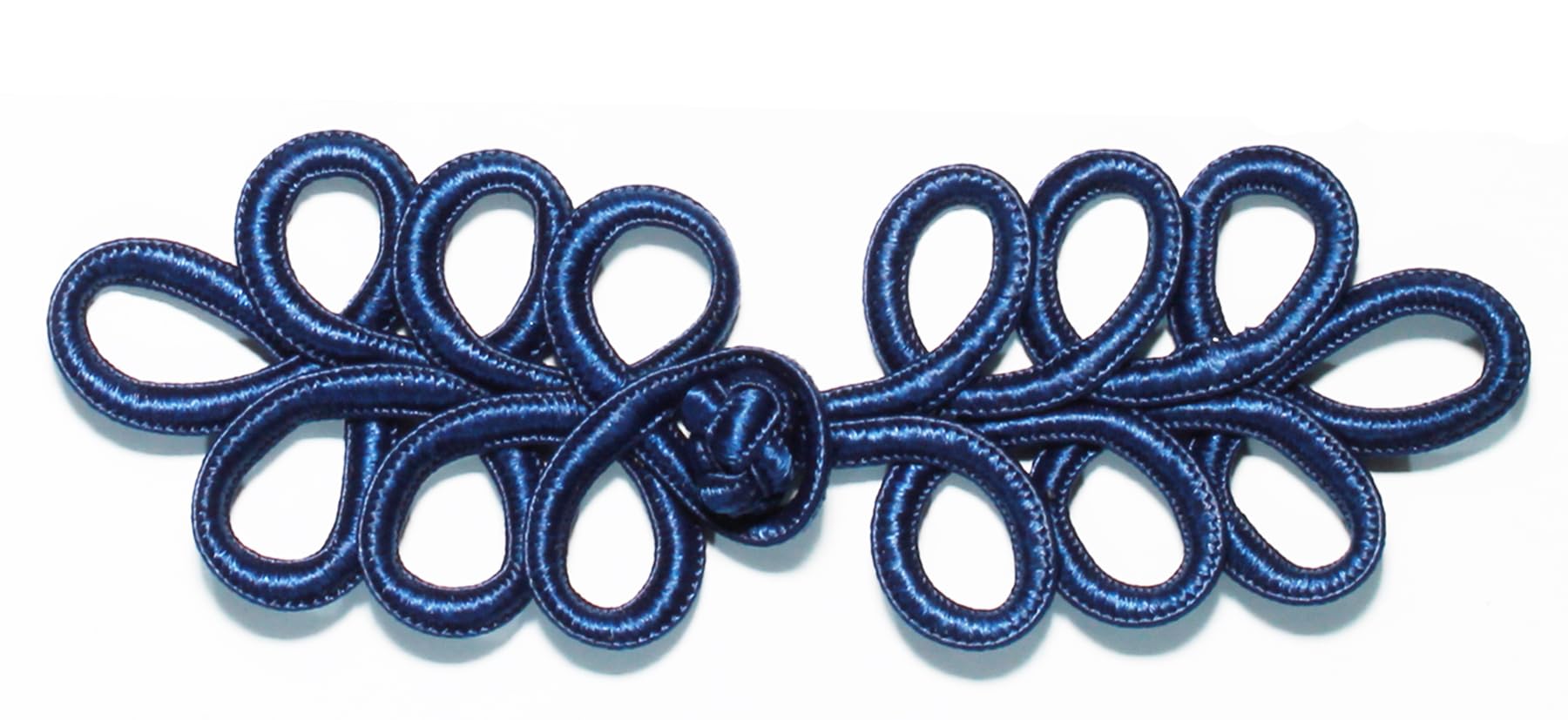5 Sets/Pairs Large Frog Fasteners Chinese Buttons Size 13 cm x 4.50 cm #L34 (Navy)