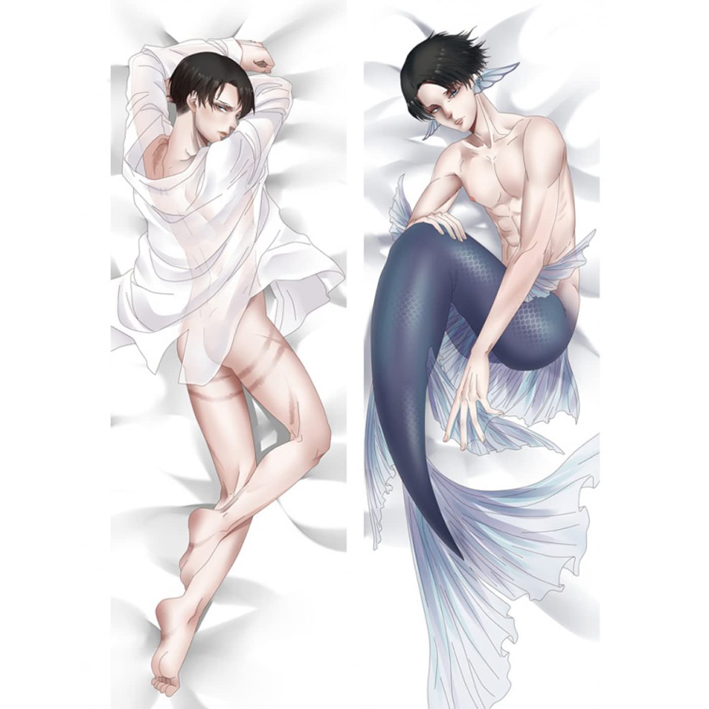 Body Pillowcase Attack On Titan Shingeki No Kyojin Levi Rivaille Ackerman,Pillow Case Covers for Anime Game Fans Sofa Living Room Bedroom Dorm Decor
