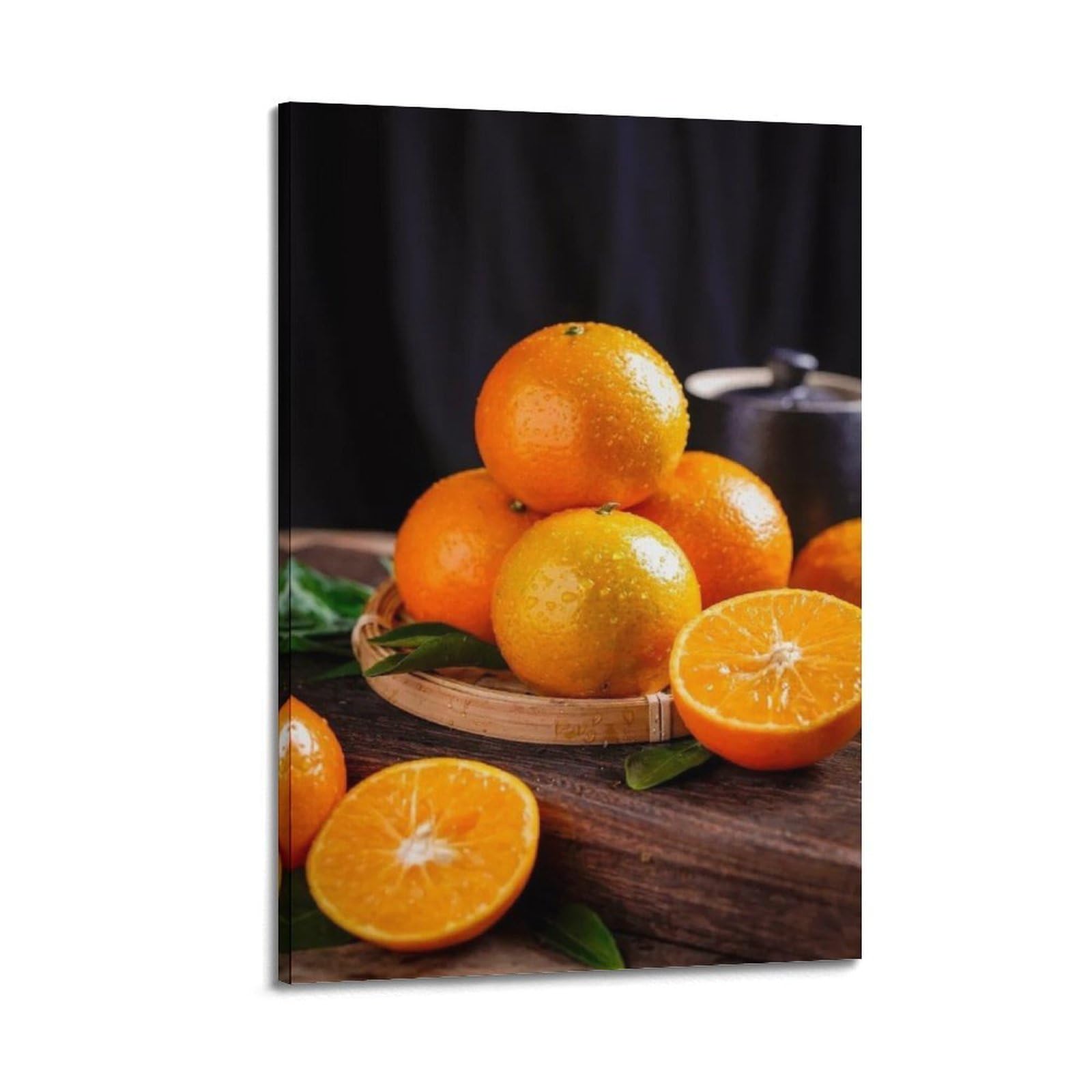 Poster mural moderne de mandarines et oranges ZHOUKEG grand format suspendu