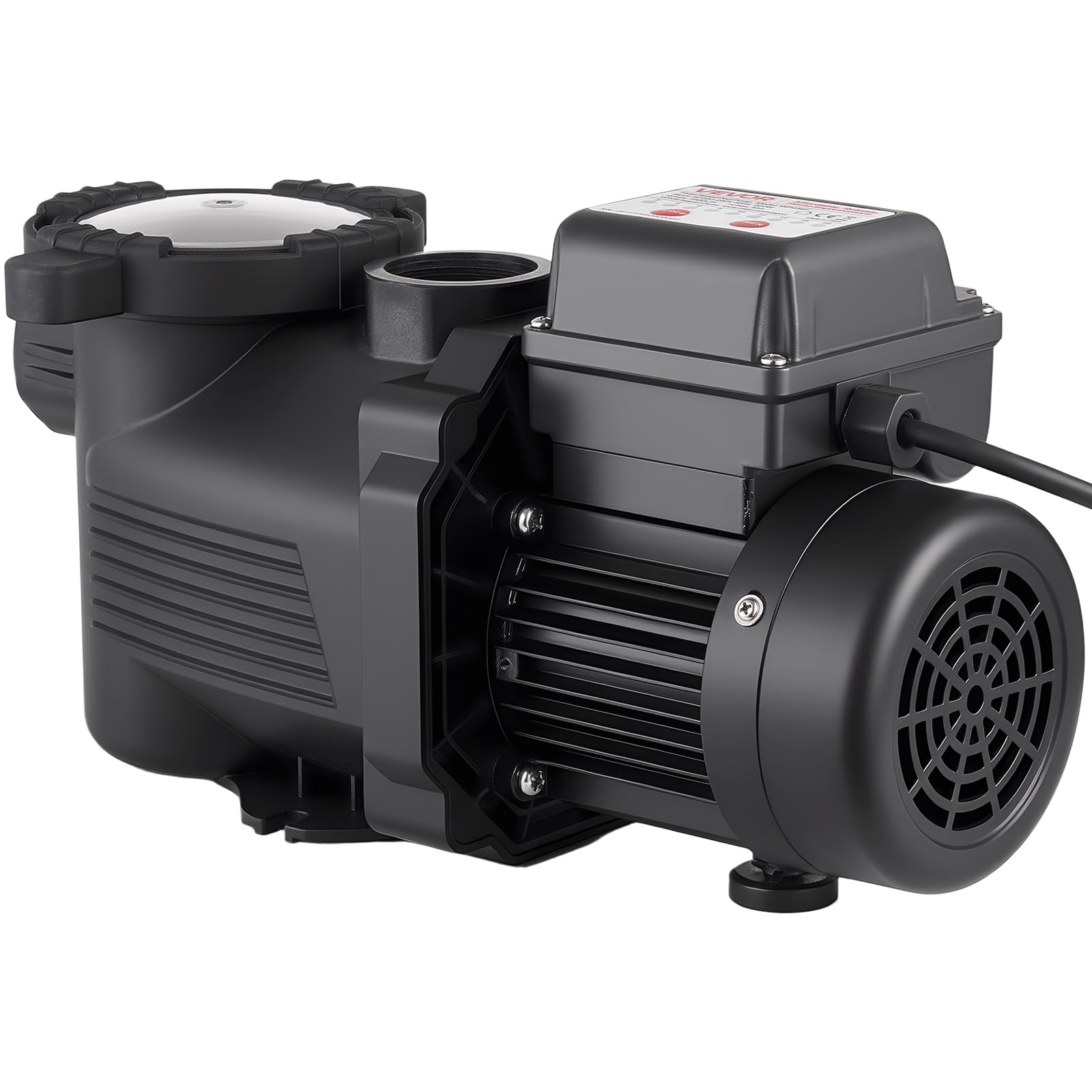 VEVOR Bomba para Piscina 400 W Caudal Máximo de 11100 L/H Bomba de Filtración para Piscina de Una Sola Velocidad, CA 220-240 V, Altura de Elevación Máxima de 10 m, con Temporizador de 24 Horas