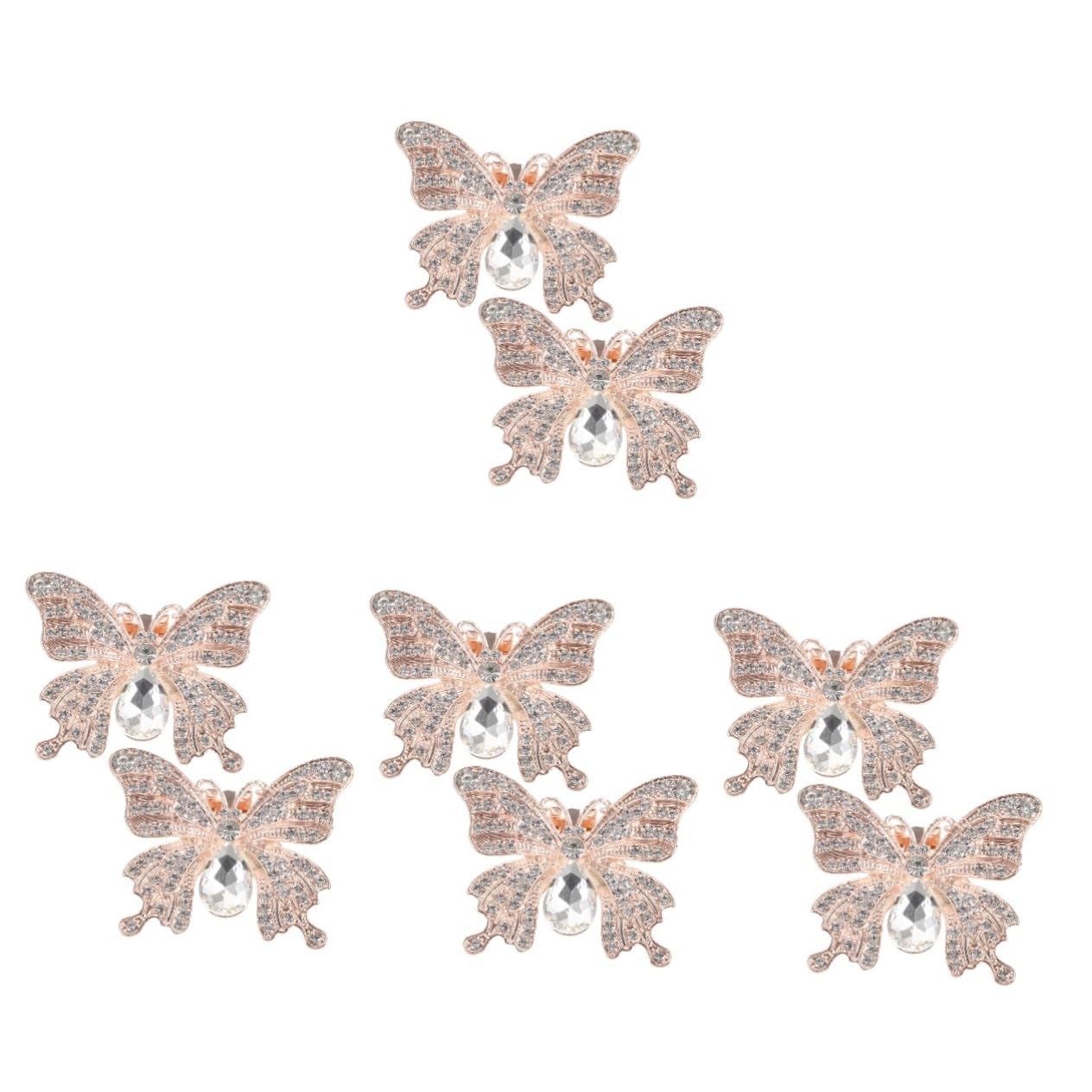 Clips de chaussures en strass dore minkissy eclat elegant pour mariages - 8