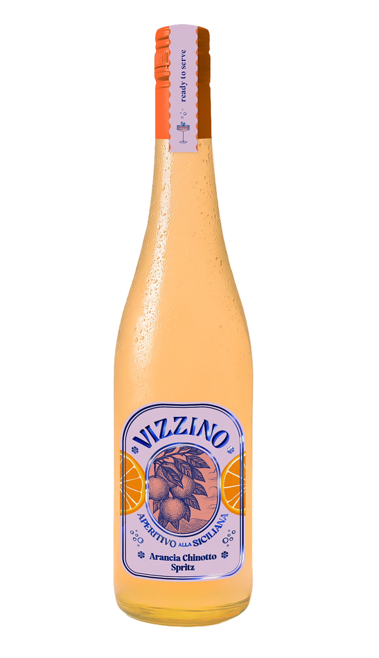 Vizzino Arancia Chinotto Spritz (1 x 0,75l) – Aromatisierter Aperitivo mit Orange und Chinotto