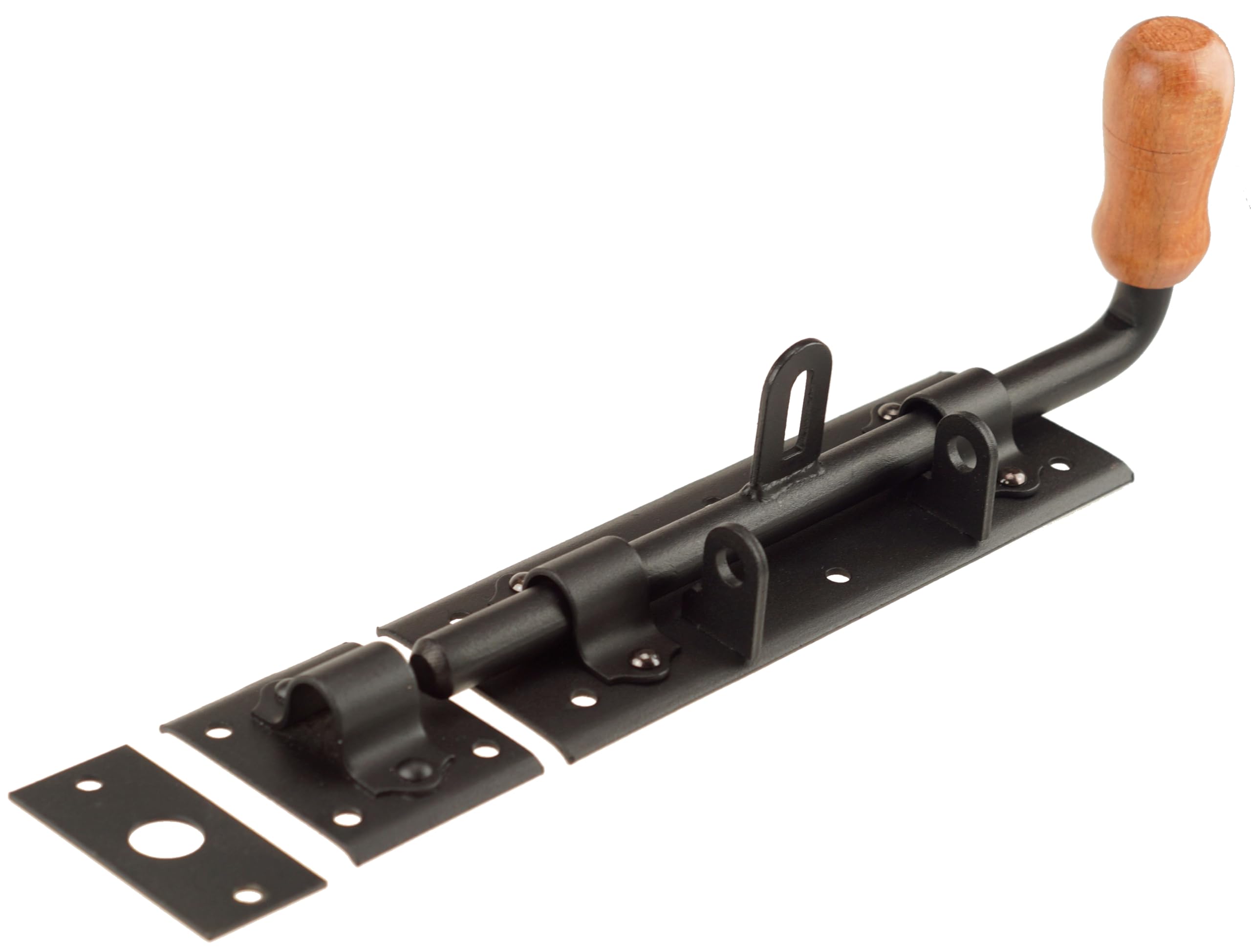 Catenacci per cancelli, 2 pezzi x 280 mm, neri, catenaccio per porta, serratura per porta, catenaccio, catenaccio per cancello da giardino