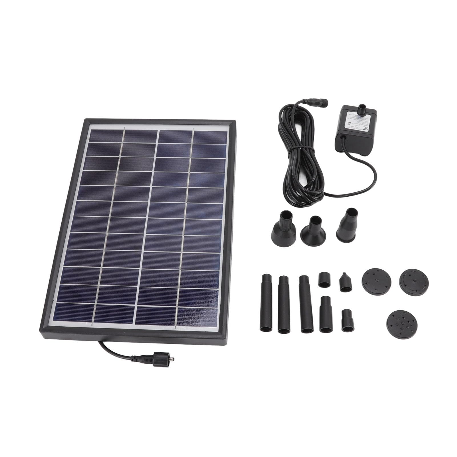 Domary Solarna Pompa Fontannowa 12V Wysokowydajna Pompa Wodna Zasilana energią słoneczną do Zewnętrznych Fontann i Basenów Materiał ABS 6W