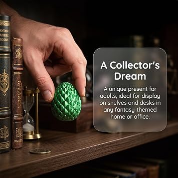 4Pcs 3D Printed Dragon Eggs with Dragon Inside, Articulated Mini Dragon Figurines, Creative Desk Decor for Home & Office, Unique Collectible Gift for Adults, Fantasy Fans & Decor Enthusiasts