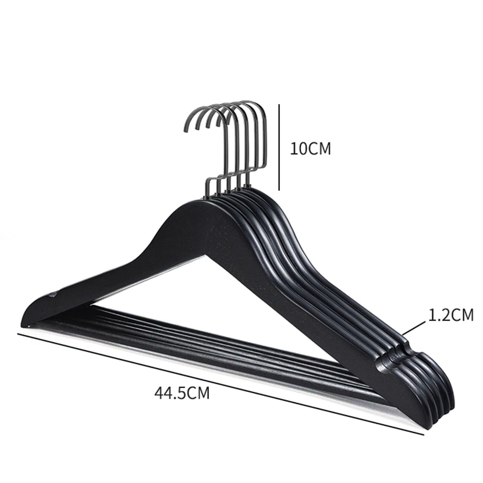 Paquete de 5 perchas de madera natural para armario, perchas de madera para camisas, trajes de novia, resistentes, rústicos