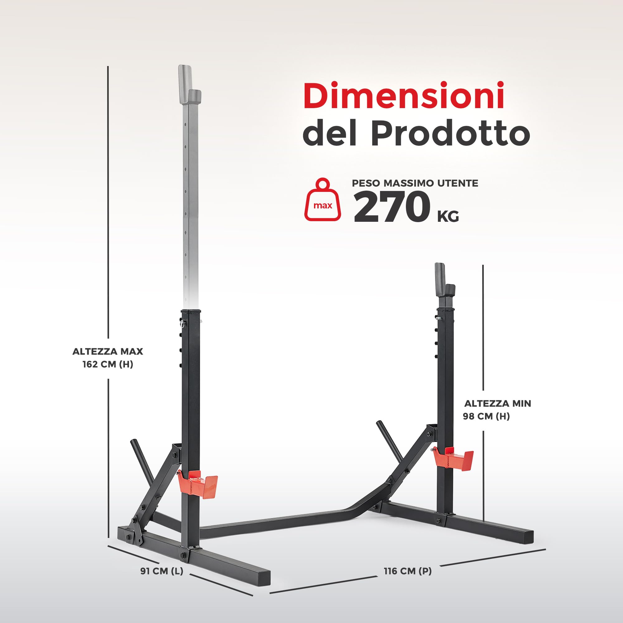Sunny Health & Fitness Power Cage/Half Rack per Allenamento Home Gym