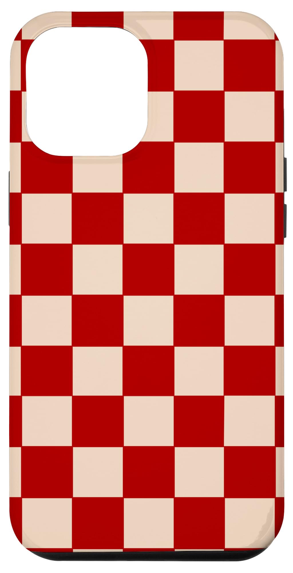 White Cream Red Checkered Checkerboard Case for iPhone 12 Pro Max