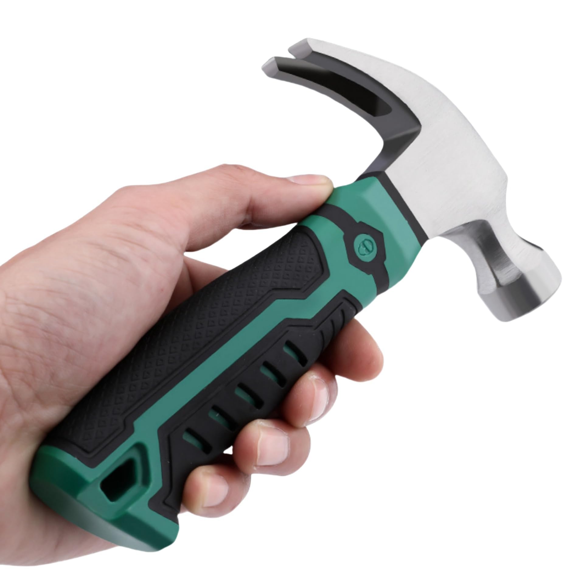 JDLYEVER Mini Claw Hammer 360g High Carbon Steel Hammer with Fast Nail Pulling, Non-Slip Rubber Grip, Multi-Functional Household Tool for Woodworking & Home Installation, 16.2x10.8cm, DIY Repairs