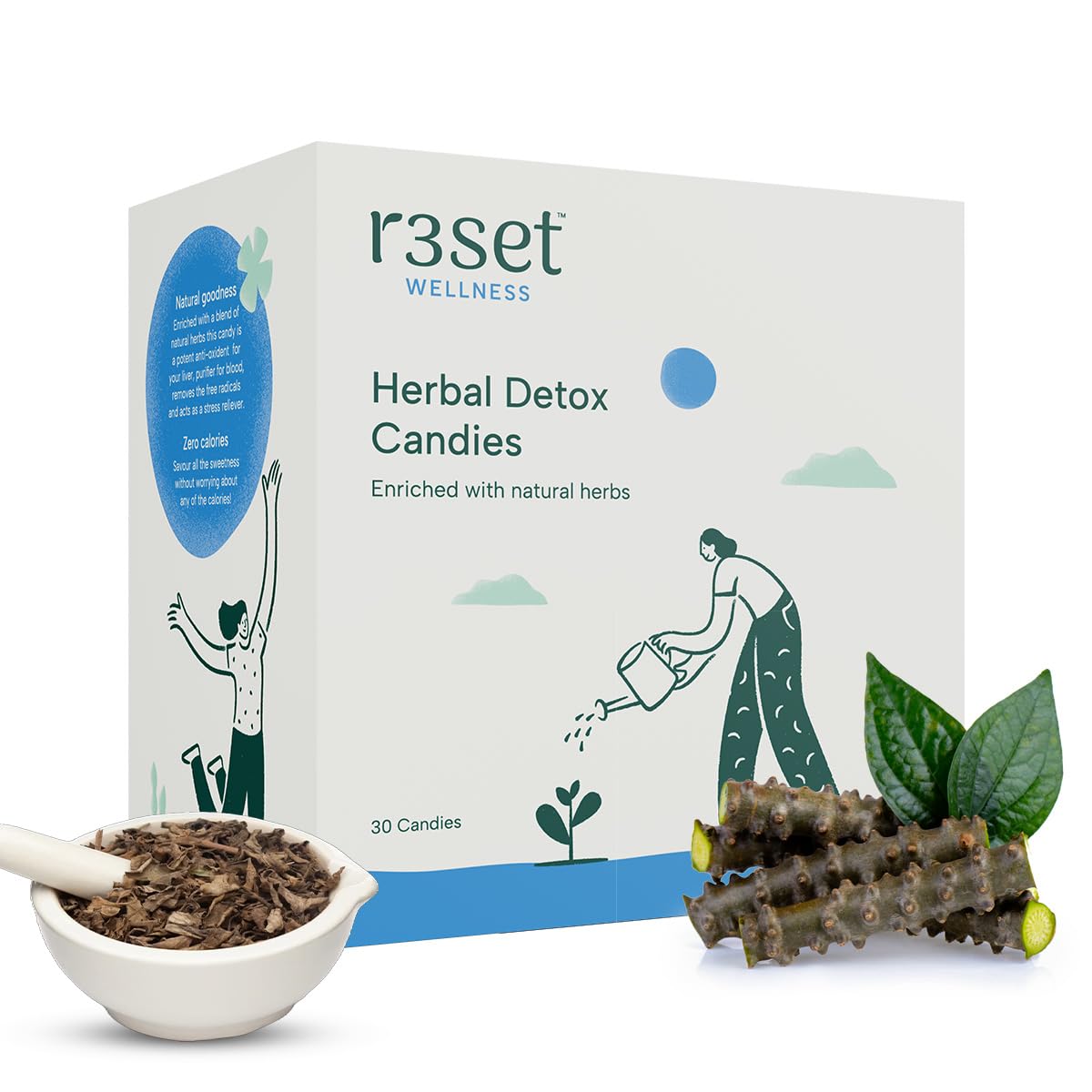 R3SET Detox Candy 100% Natural | Zero calories | Supports liver health | Aids in detoxification | Promotes the elimination of free radicals from the body | Stress reliever - Candies 30 (B0CPXQR6M5) Amazon Price History, Amazon Price Tracker