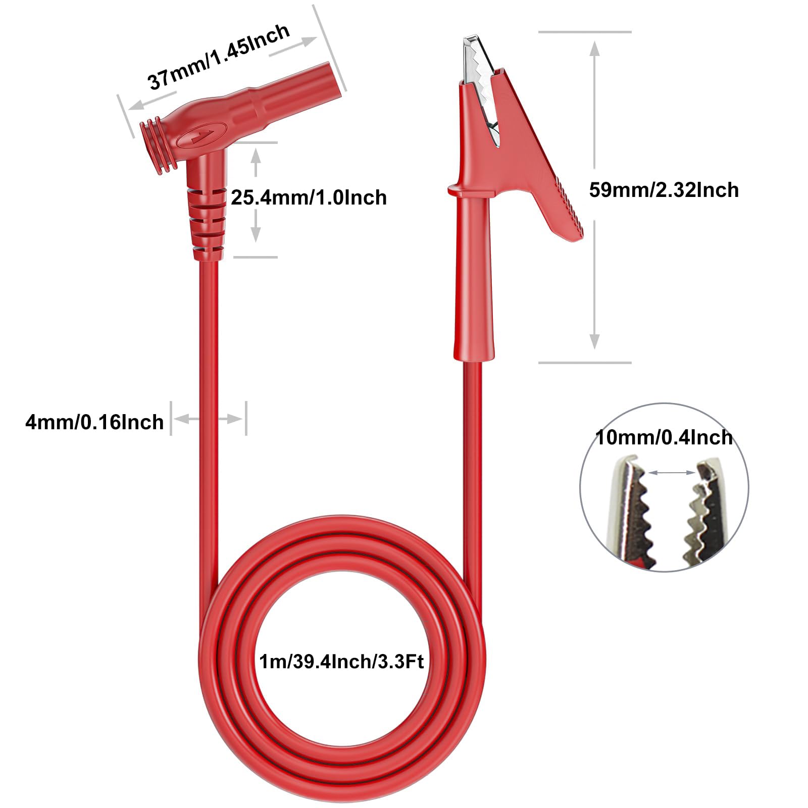 Multimeter Alligator Clips Test Leads,3Ft 600V/1000V Heavy Duty Gator Clip — Amazon image 2
