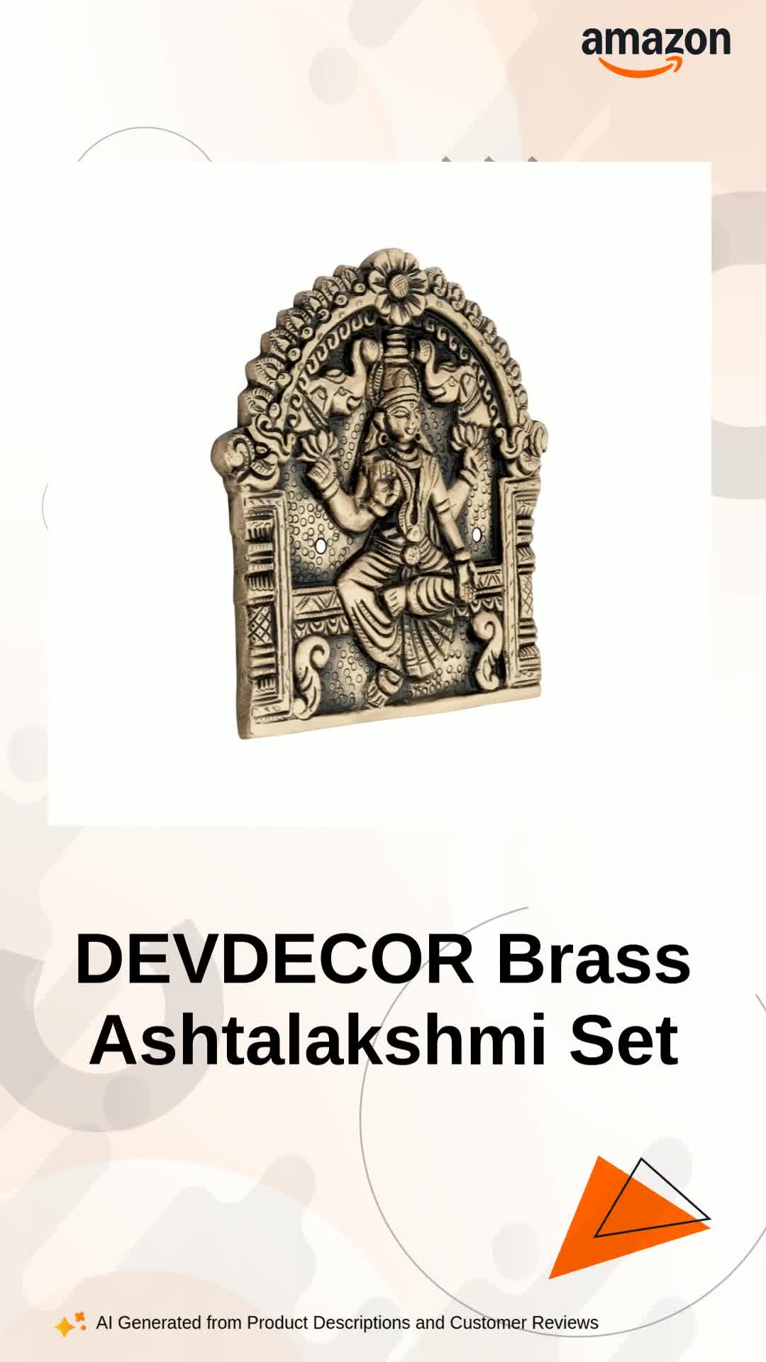 Buy DEVDECOR Brass Ashtalakshmi Set of 8 Idols – 5.5x5.5 Inch Each