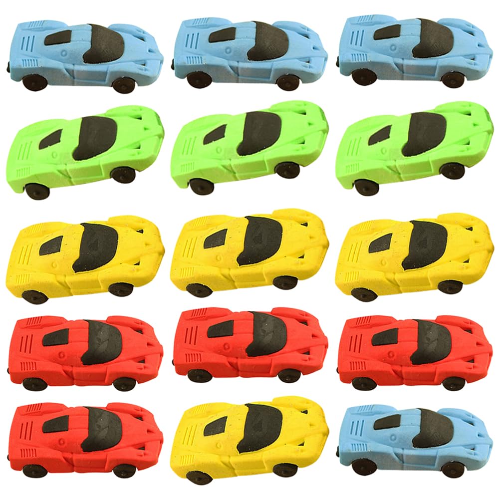 Uonlytech 36 Pezzi Gomme da Cancellare per Studenti a Forma di Auto in Plastico Sicure e Creative come Premi per Festa o Scuola Colore Casuale