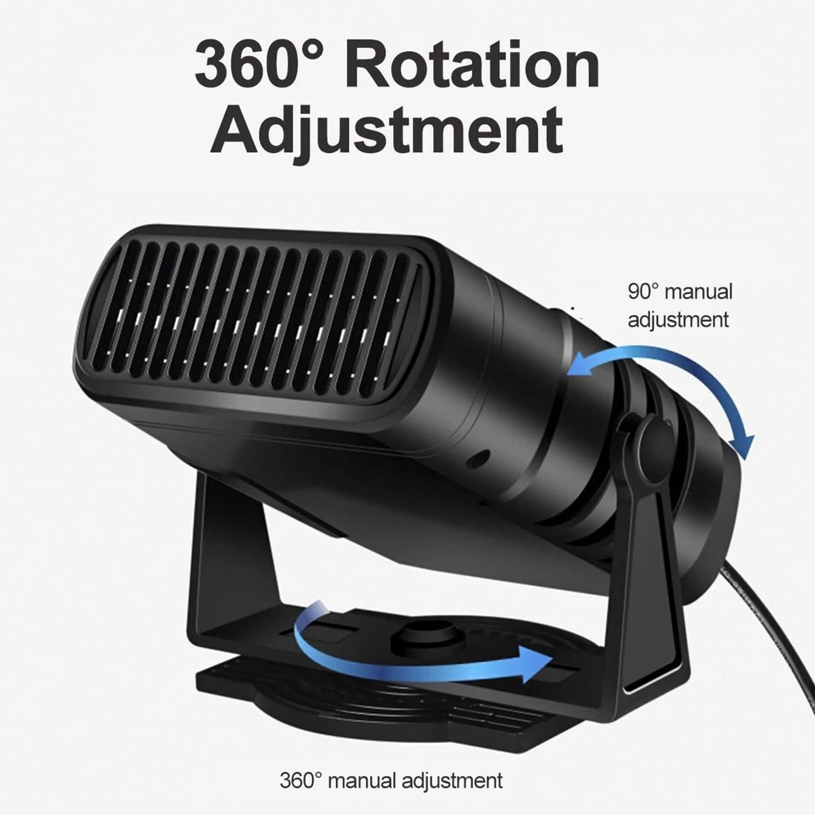 Riscaldatore Auto 12V 120W 2-in-1 - Sbrinatore Portatile Per Parabrezza Con Funzione Ventilatore - Foto 5