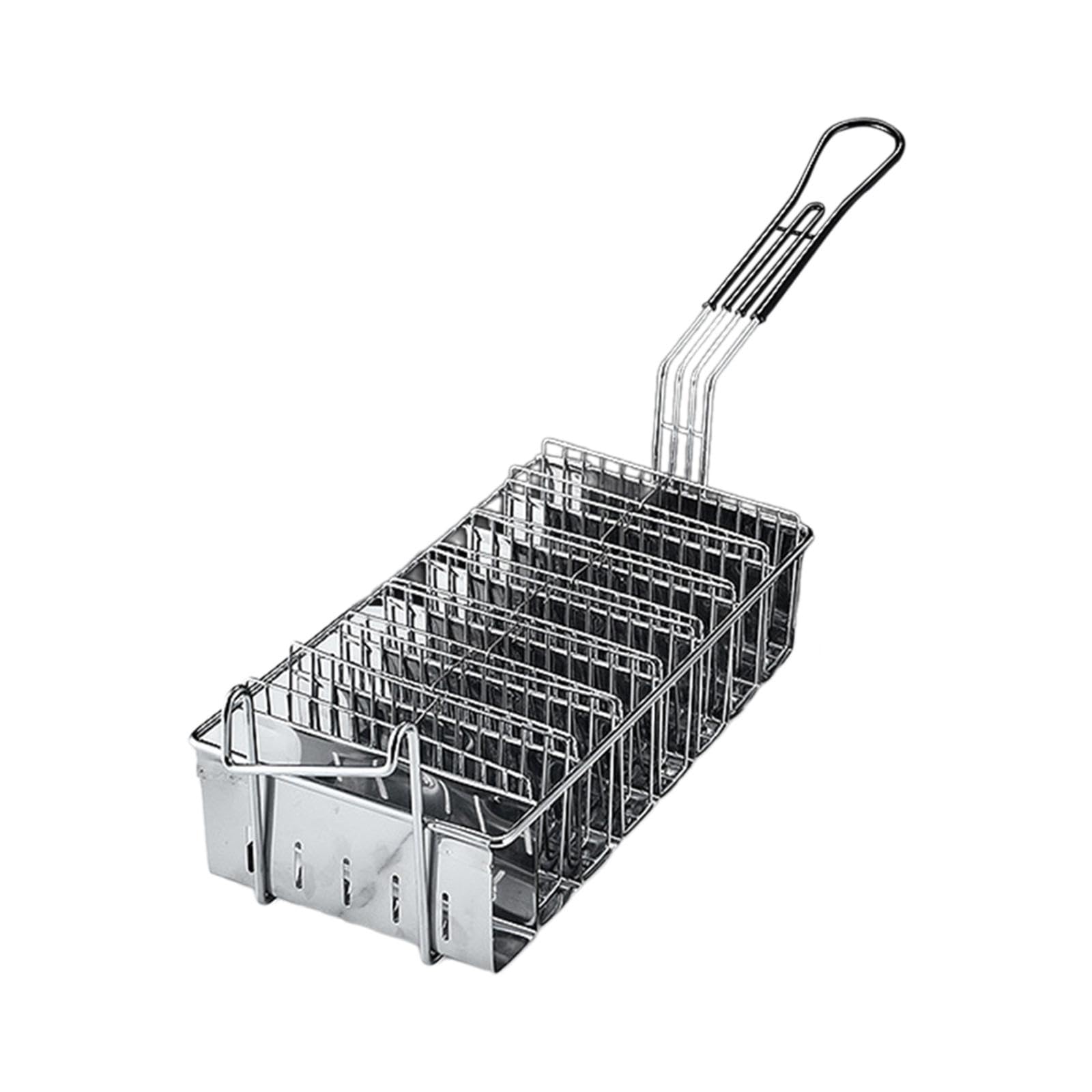 Gralara Cestino per taco, cestello porta taco per friggitrice, con impugnatura, tortillas, supporto per frittura, supporto per contenitore per cestello fritto, 8 griglie