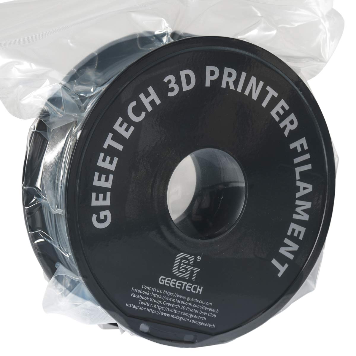 GEEETECH Filamento PLA 1.75 mm 1kg Spool per Stampante 3D, PLA Argento