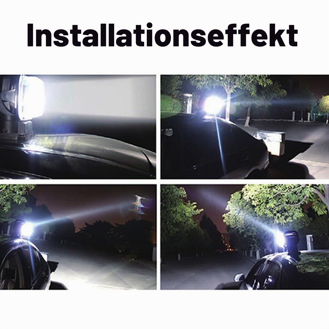 Suparee LED Suchscheinwerfer Arbeitsleuchte Funkfernsteuerbar mit Magnetfuß Suchlicht - Wetterfest 360 Grad Drehbar für Auto Offroad Jagd Boot Garden 50 W DC 12V Schwarz(1 St.)