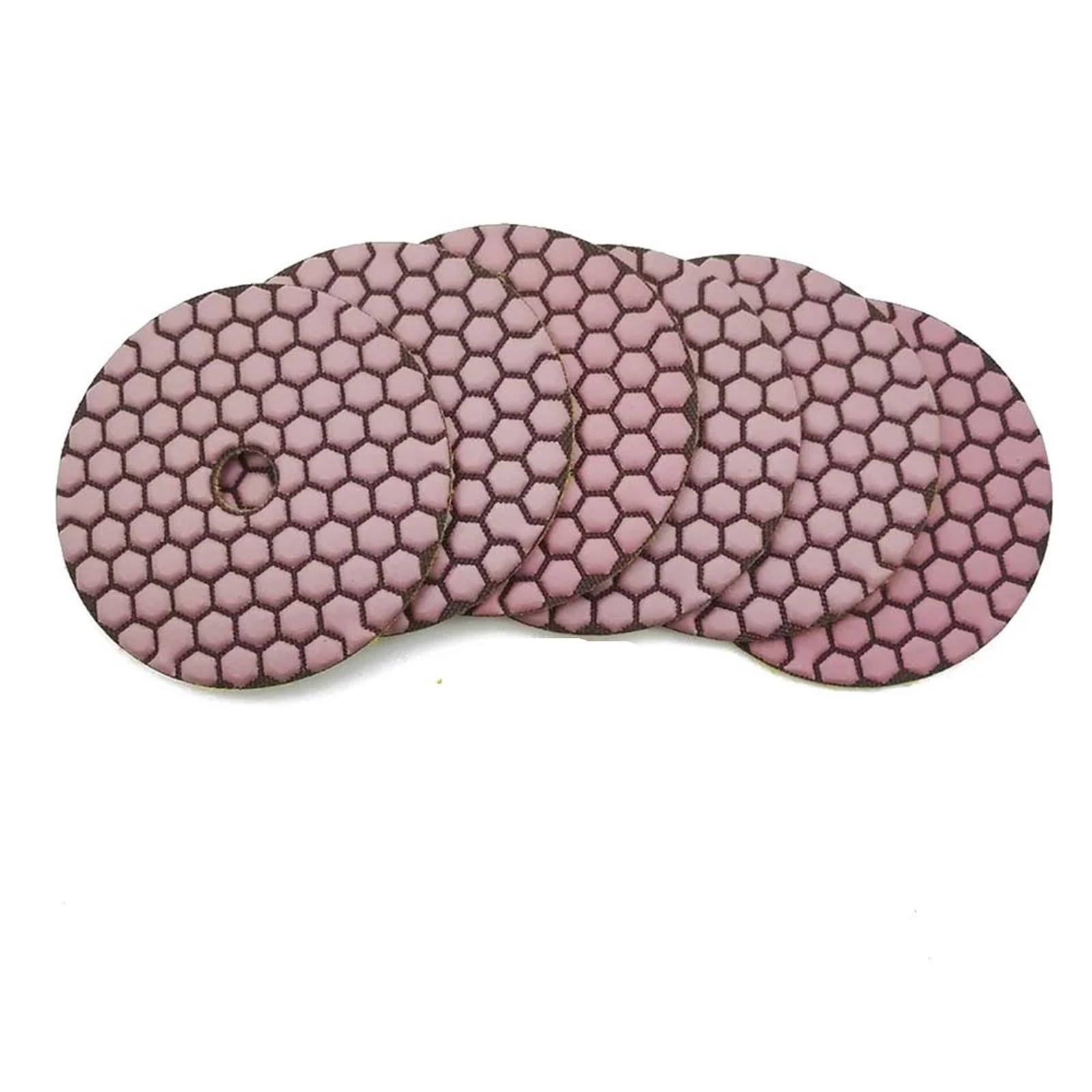 HKVTVCYPYA 7Pcs 4inch Resin Bond Diamond Flexible Dry Polishing Pads Grit 100 for Granite Marble Ceramic 100mm Sanding Disc