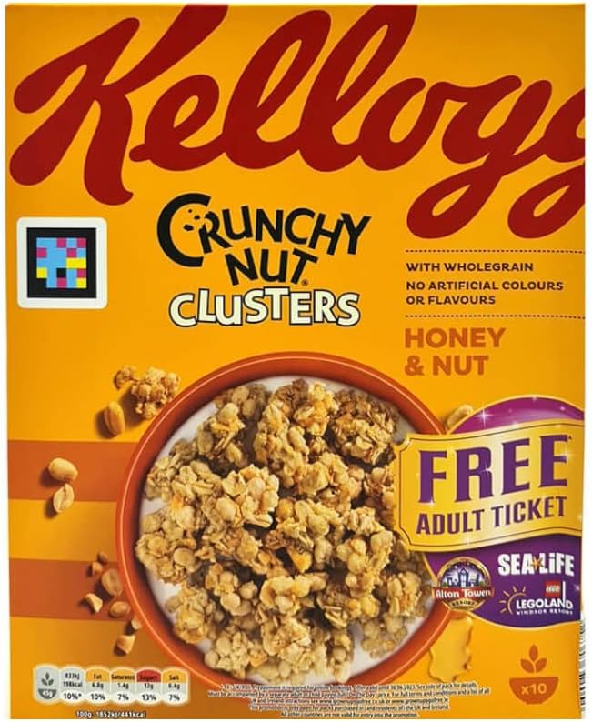 Kellogg's Crunchy Nut Honey & Nut Clusters, 450g Amazon.co.uk Grocery