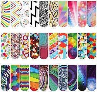 MWOOT 30 Pieces Optical Magnetic Bookmark,Assorted Magnet Book Markers Set,Colorful Magnetic Page Clips Markers for Students Teachers School Home Office Reading Supplies,30 Styles