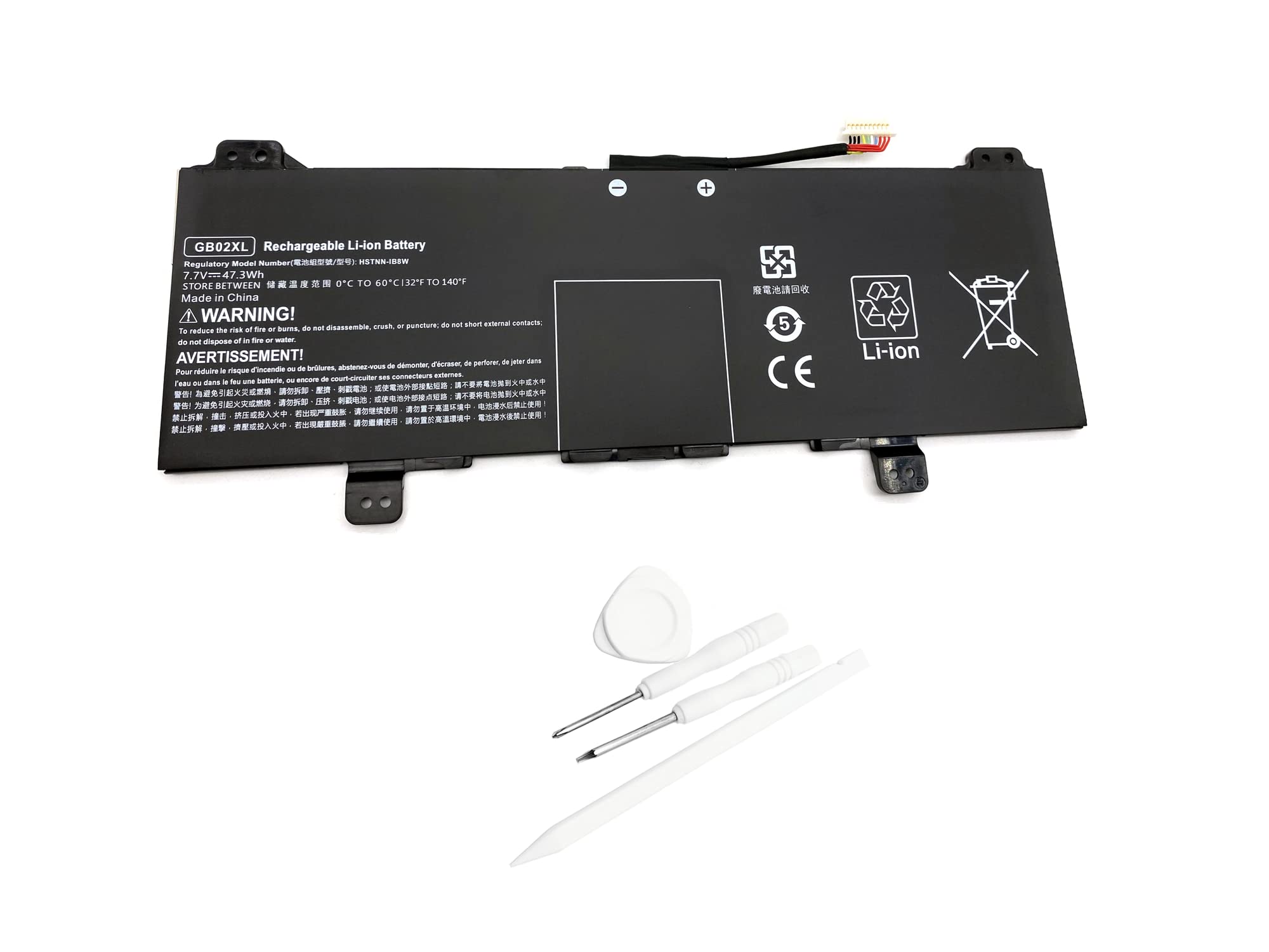 HCSK GB02XL Laptop Battery compatable with Hp Chromebook x360 11 G2 EE Chromebook 11A G6 G8 EE Chromebook 11 G7 G8 EE Series L42550-271 L42550-541 HSTNN-UB7M HSTNN-DB7X L42583-005 7.7V 47.3Wh 6150mAh