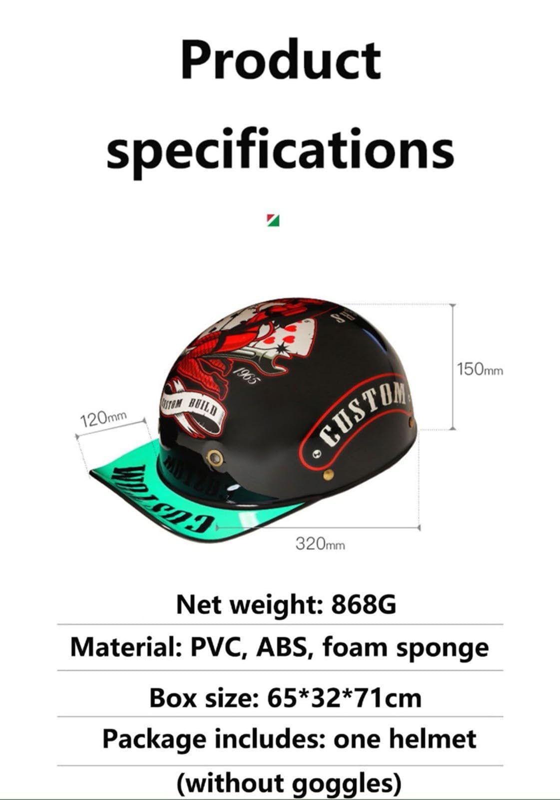 Casque De Moto Rétro Dot/ECE Homologué Demi-Casque, Casquette De Baseball Confortable Et Respirante, pour Scooter Cyclomoteur Hommes Et Femmes Street Cruiser Jet Style Casque