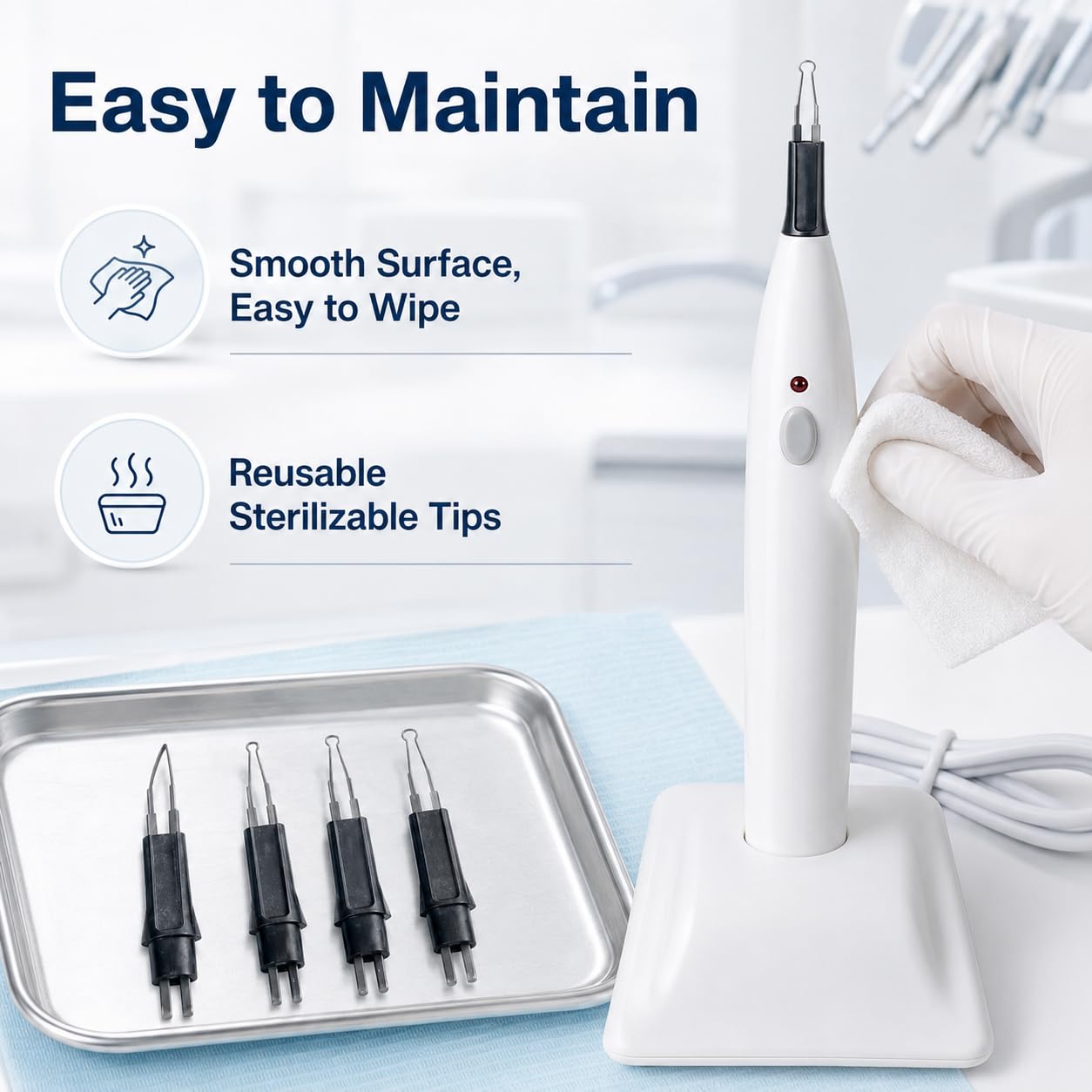 Dental Guttapercha Tooth Cortador de encías Endo Gutta Cutter Temperatura máxima 260 ℃ + 4 agujas para fiebre, cortador dental, para odontología profesional, clínica o laboratorio