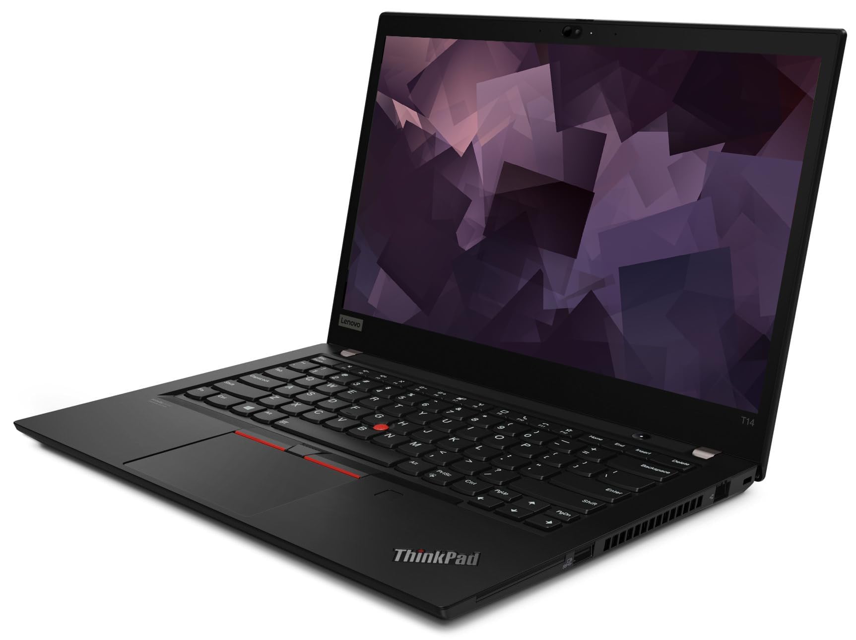 Lenovo ThinkPad T14 Gen 2 Ordenador portátil, Intel Core i7-1165G7, 14" FHD (1920 x 1080), 16 GB de RAM, SSD de 256 GB, teclado QWERTY americano, Webcam, Windows 11 Pro (Reacondicionado)